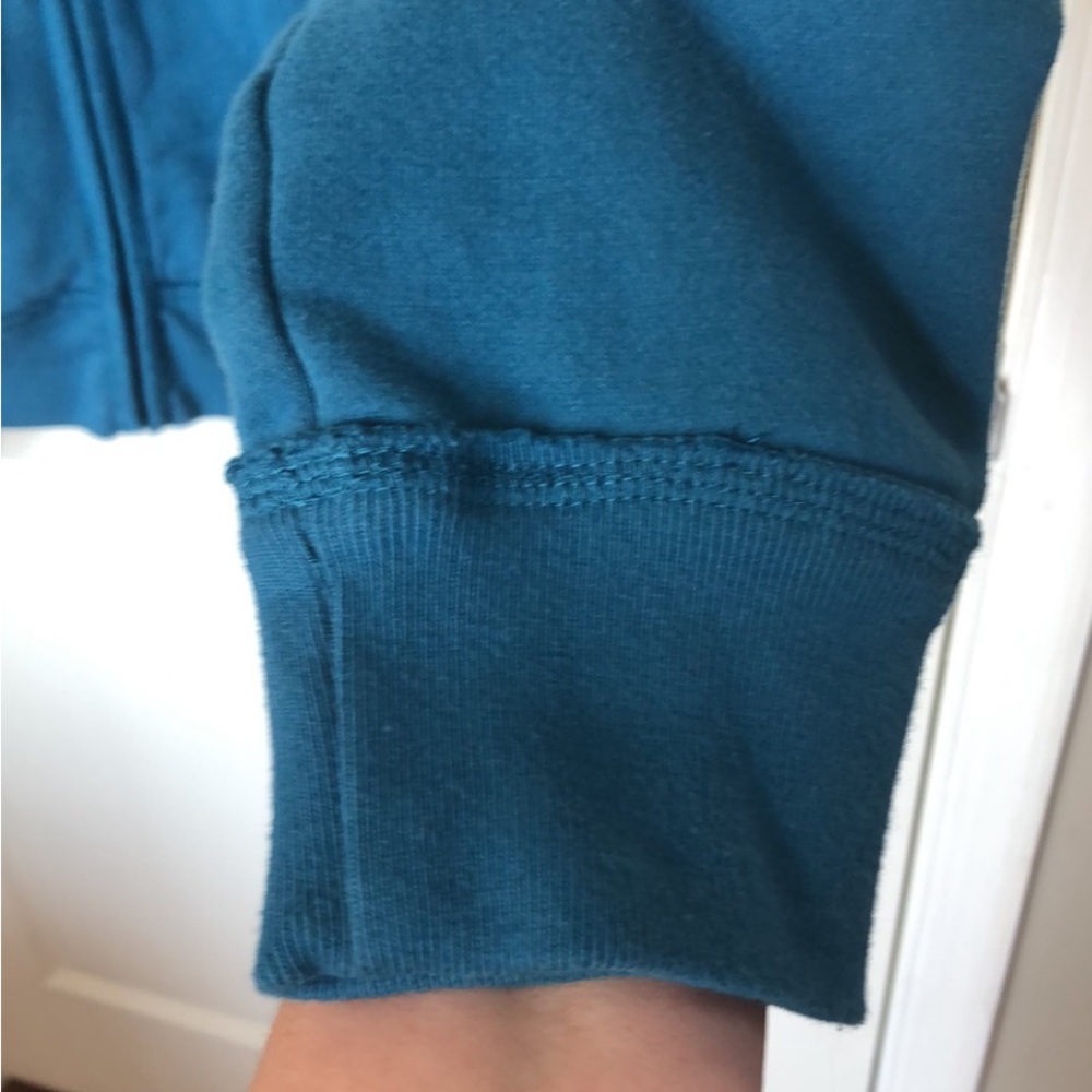 Aeropostale Zipper Hoodie Sweatshirt Cerulean Blue White Gray Jacket Coat Gift M - Picture 10 of 16